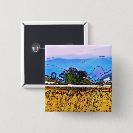 MOUNTAINEN VIERKANTE BUTTON 5,1 CM (Voorkant /achterkant)