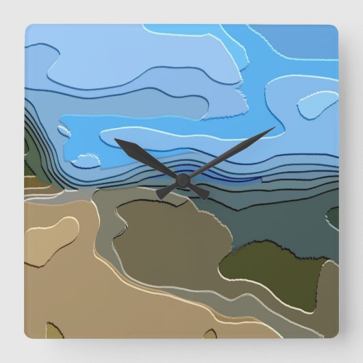 MOUNTAINEN VIERKANTE KLOK (Voorkant)