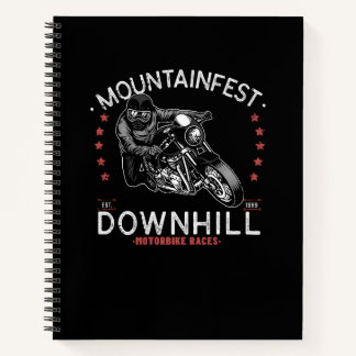 mountainfest Downhill Motorbike Race Graphic Motor Notitieboek