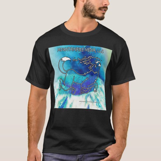MountainFire Coyote over Blue Volcano T-shirt (Voorkant)