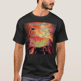 MountainFire Coyote over de vulkaan T-shirt
