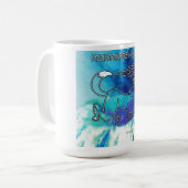 MountainFire Media Blue Volcano op een Koffiemok (Voorkant links)