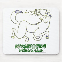 MountainFire Media Leaping Coyote Design #2 op een