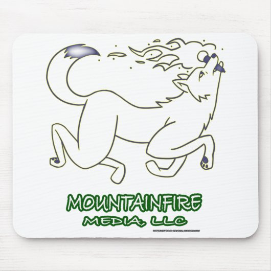 MountainFire Media Leaping Coyote Design #2 op een Muismat (Voorkant)