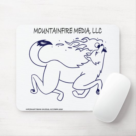 MountainFire Media Logo-ontwerp op een Muismat (Met muis)