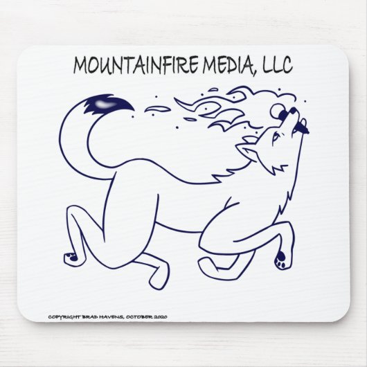 MountainFire Media Logo-ontwerp op een Muismat (Voorkant)