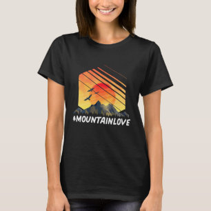 Mountainlove bergbeklimmen wandelen voor wandelaar t-shirt