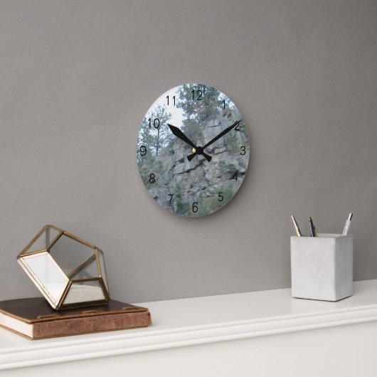 Mountainous Acrylic Wall Clock Ronde Klok (Kantoor)