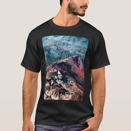 Mountains 2 Baseball Sleeve T-shirt (Voorkant)