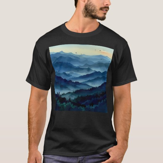 Mountains Active T-shirt (Voorkant)