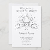 Mountains Adventure Wedding Invitation Kaart (Voorkant)