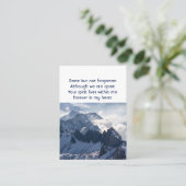 Mountains Alpine Home Memorial Pocket Keepsake Visitekaartje (Staand voorkant)