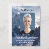 Mountains Alpine Memorial Keepsake Kaart (Voorkant)