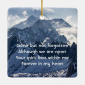 Mountains Alpine Memorial Keepsake Keramisch Ornament (Achterkant)