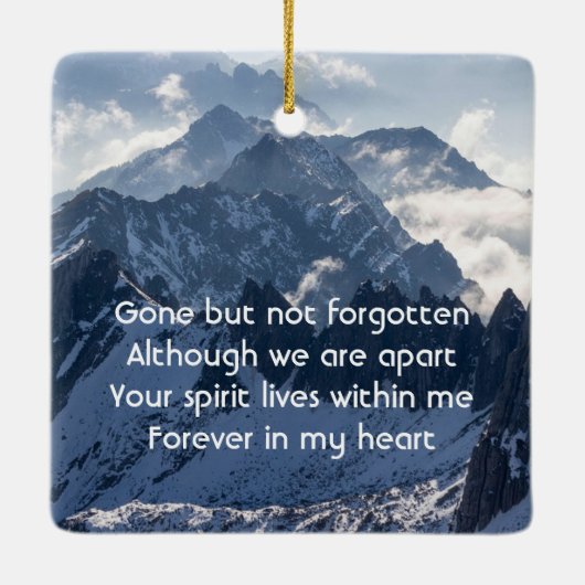 Mountains Alpine Memorial Keepsake Keramisch Ornament (Achterkant)