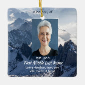 Mountains Alpine Memorial Keepsake Keramisch Ornament (Voorkant)