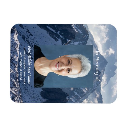 Mountains Alpine Memorial Keepsake Magneet (Horizontaal)