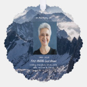 Mountains Alpine Memorial Keepsake Ornament Kaart (Voorkant)