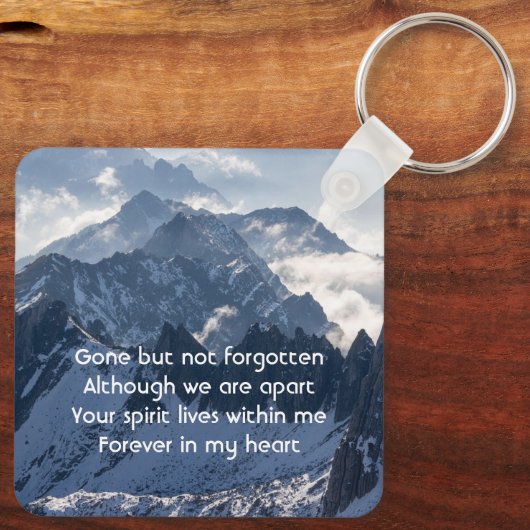 Mountains Alpine Memorial Keepsake Sleutelhanger (Achterkant)