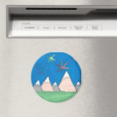 Mountains and Fireworks Magneet (Insitu (Vaatwasser))