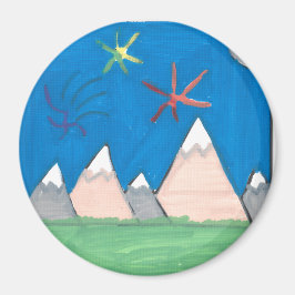Mountains and Fireworks Magneet
