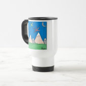 Mountains and Fireworks Travel Mug Reisbeker (Voorkant links)