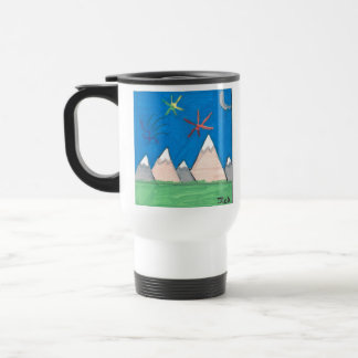 Mountains and Fireworks Travel Mug Reisbeker
