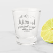 Mountains and Moose 55th Wedding Anniversary Shot Glas (Achterkant)
