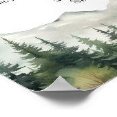 Mountains and Pines 6 Tables Wedding Seating Poster (Hoek)