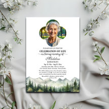 Mountains and Trees Celebration Of Life Funeral