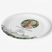 Mountains and Trees Celebration Of Life Funeral Papieren Bordje (Gekanteld)