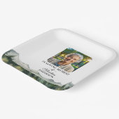 Mountains and Trees Celebration Of Life Funeral Papieren Bordje (Gebogen)