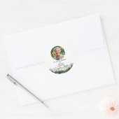 Mountains and Trees Celebration Of Life Funeral Ronde Sticker (Envelop)