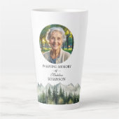Mountains and Trees Celebration Of Life Keepsake Latte Mok (Voorkant)