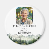 Mountains and Trees Celebration Of Life Keepsake Magneet (Voorkant)