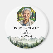 Mountains and Trees Celebration Of Life Keepsake Magneet (Voorkant)