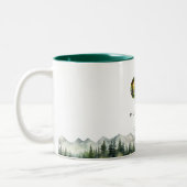 Mountains and Trees Celebration Of Life Keepsake Tweekleurige Koffiemok (Links)