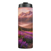 Mountains and Wildflowers - 16 oz Thermal Tumbler Thermosbeker (Voorkant)