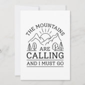 Mountains Are Calling And I Must Go Bedankkaart (Voorkant)