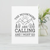 Mountains Are Calling And I Must Go Bedankkaart (Staand voorkant)