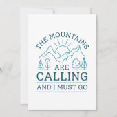 Mountains Are Calling And I Must Go Bedankkaart (Voorkant)