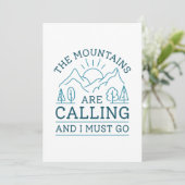 Mountains Are Calling And I Must Go Bedankkaart (Staand voorkant)