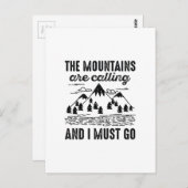 Mountains Are Calling And I Must Go Briefkaart (Voorkant / Achterkant)