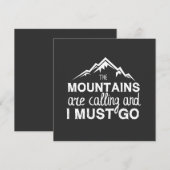 Mountains Are Calling And I Must Go Kaart (Voorkant / Achterkant)