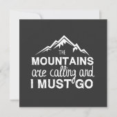 Mountains Are Calling And I Must Go Kaart (Voorkant)
