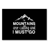Mountains Are Calling And I Must Go Kaart (Voorkant)