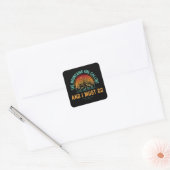 Mountains Are Calling And I Must Go Vierkante Sticker (Envelop)