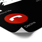 Mountains Are Calling Funny Mobile Cell Phone Call Poster (Hoek)