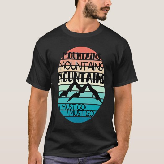 Mountains are Calling Sunsets Snow Slopes Family T-shirt (Voorkant)