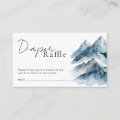 Mountains Baby Shower Diaper Raffle Ticket Informatiekaartje (Voorkant)